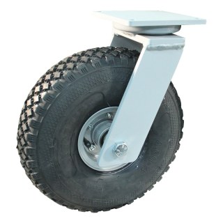 ruota girevole 4.00-4 2.10-4H2 ET0 cuscinetto a sfere Ø25 NL75mm metallo V-76 argento extra grigio 20 piastra montaggio roulem