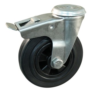 roulette pivotante avec frein 100mm série 01 ᠆ 30 trou pour boulon palier lisse