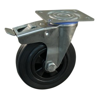 roulette pivotante avec frein 125mm série 01 ᠆ 30 montage de la plaque palier lisse