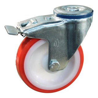 roulette pivotante avec frein 125mm série 27 ᠆ 15 trou pour boulon palier lisse