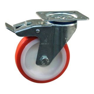 roulette pivotante avec frein 150mm série 27 ᠆ 15 montage de la plaque palier lisse