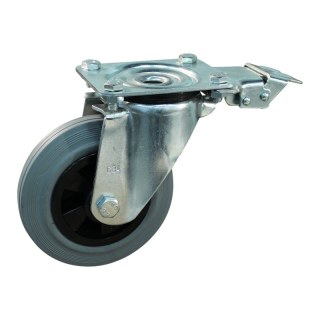 roulette pivotante 160mm serie 11 ᠆ 11 plaatbevestiging met uitsparing richtingvastzetter roulement à rouleaux