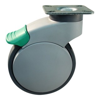 roulette pivotante avec blocage directionnel 125mm bouwgroep 88X ᠆ 88 montage de la plaque roulement à billes