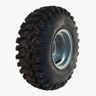 pneumatico + ruota 15x5.00-6 4.50Ax6H2 ET0 60/90/4 metallo S-2102 argento grigio