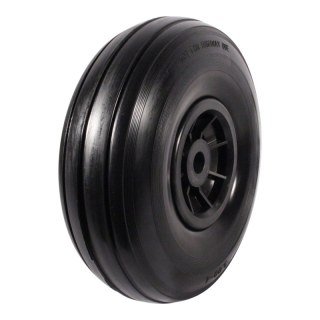 PU Reifen + Rad + Gleitlager Ø20 NL60mm Kunststoff Schwarz 3.00x4 Rillen 2.10X4