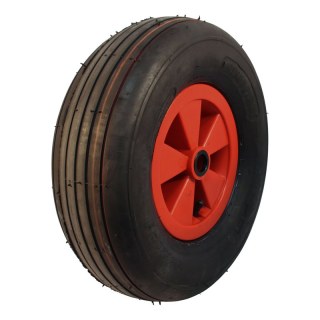 gomma + ruota 16x650-8 2.50Ax8 cuscinetto a rulli Ø20 NL88mm plastica V-3503 Rosso