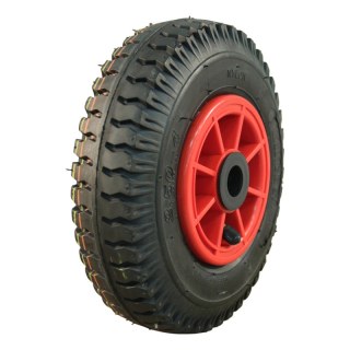 air tire + wheel 2.50-4 2.10x4 ET0 roller bearing Ø20 NL75mm plastic V-6606 red