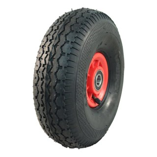 Komplettrad 4.00-4 2.10x4 ET0 NL75mm Kunststoff V-6504 Rot