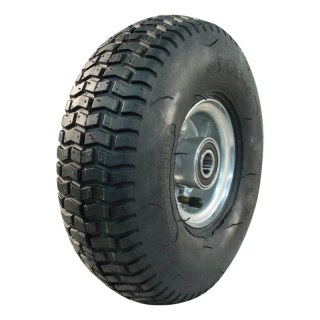 air tire + wheel 11x4.00-4 2.10-4 ET0 ball bearing Ø20 NL75mm steel V-3502 silver grey