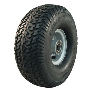 air tire + wheel 12x5.00-4 (140/65-4) 2.10-4H2 ET0 ball bearing Ø25 NL75mm steel Turf Pro silver grey