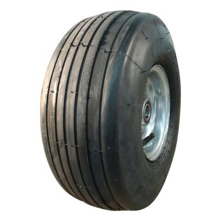 luchtband + wiel 15x6.00-6 4.50Ax6 ET0 NL90mm staal V-3503 grijs