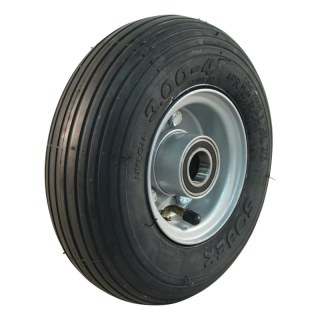 pneumatico + ruota 3.00-4 2.10-4H2 cuscinetto a sfere Ø25 NL75mm metallo S-2301 grigio argento