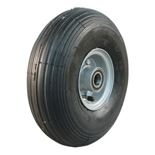 pneu + roue 4.00-4 2.10-4 ET0 roulement à billes Ø20 NL75mm métal V-5501 gris argent