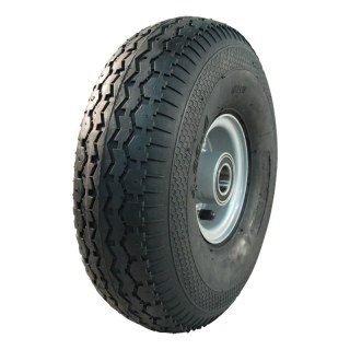 Komplettrad 4.00-4 2.10-4H2 ET0 Kugellager Ø25 NL75mm Stahl V-6504 Silbergrau