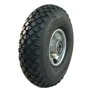 pneu + roue 9x3.50-4 2.10x4H2 ET0 NL75mm métal Turf Saver gris