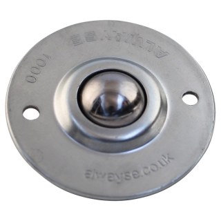 Kugelrolle Standard Flansch Ø25,4 Typ 13 (Stahlkugel, verzinktes Gehäuse) 4,0