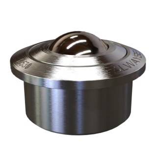 Kugelrolle + Befestigungsclip heavy duty series 800 Ø30 Typ 16 (Edelstahl lager, Verzinktes Haus)
