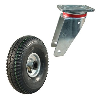 swivel castor 2.50-3 (210x65) 1.50x3 ET0 NL60mm steel C-248 silver grey 250mm 17 plate mounting roller bearing