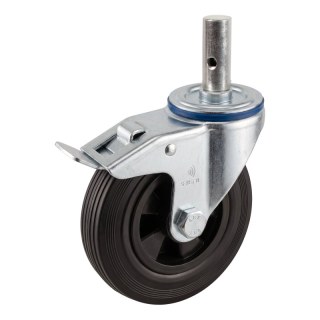 roulette pivotante avec frein 180mm série 01 ᠆ 15 goupille palier lisse
