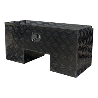 caisse à outils aluminium noir lxbxh 818x361x400mm serrure de coffre