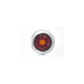 Feu arrière chromé à LED d'aspect sombre feu arrière universel 12/24V