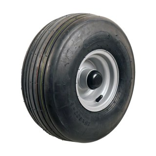 luchtband + wiel 15x6.00-6 4.50Ax6 ET0 NL88mm staal V-3503 zilvergrijs