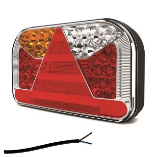 Feu arrière LED gauche sans éclairage de plaque d'immatriculation | 12-36v | 10m cable