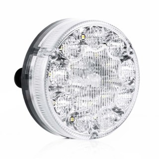LED feu de recul rond, cabuchon transparent 24V 50cm cable