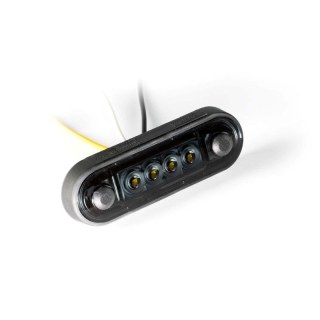 Feu de balisage LED foncé bicolore blanc/ambre 24V 15cm de cable