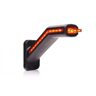 LED Feu de gabarit LED gauche incl. feu clignotant, cabuchon transparent 12-24V