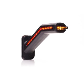 LED Feu de gabarit LED gauche incl. feu clignotant, cabuchon foncé 12-24V