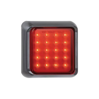 Feu de brouillard LED noir encastré | 12-24V | 40cm. cable