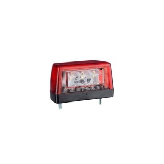 Eclairage LED de plaque avec marqueur rouge 12-24V câble de 0,5m