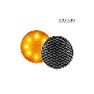 Feu LED clignotant 12/24V cabuchon clair 30cm de cable