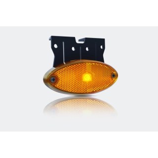 Feu de position LED ovale orange avec support | 12-24V | 1.5mm.2 connecteur