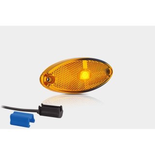 Feu de position LED ovale orange | 12-24V | 0.75mm². connecteur