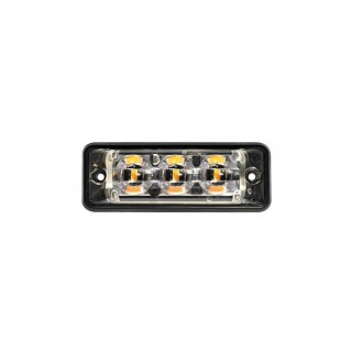 Lampe de poche LED slimline ultra plate | 3 LED | orange | 10-30V