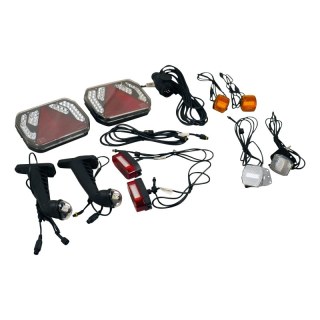 kit d'éclairage LED prêt à l'emploi prise 13 pôles 12-24V , y compris 2 feux de contour, 2 feux de position latéraux, 2 feux de