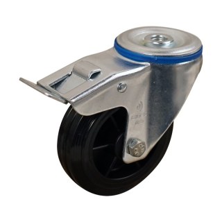 roulette pivotante avec frein 125mm série 06 ᠆ 15 trou pour boulon roulement à rouleaux