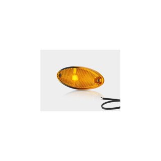 Feu de position LED ovale orange | 12-24V | câble de 50cm.