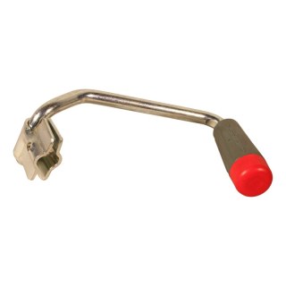 Kurbel für Stützrad Ø35-48mm Handgriff rot - Anthrazit
