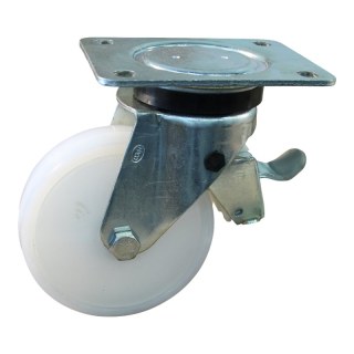roulette pivotante avec frein 125mm serie 34 ᠆ 14 montage de la plaque roulement à rouleaux