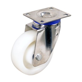 roulette pivotante 160mm serie 33 ᠆ 39 montage de la plaque Roulement à billes en inox