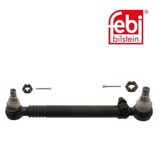 Drag Link with castle nuts and cotter pins, from 2nd front axle to 1st idler arm