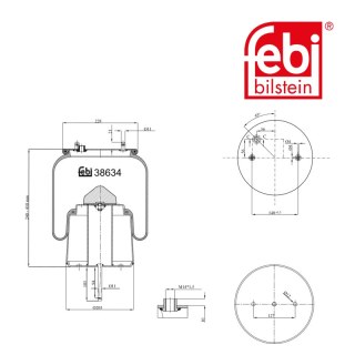 Air Spring with steel piston and piston rod
