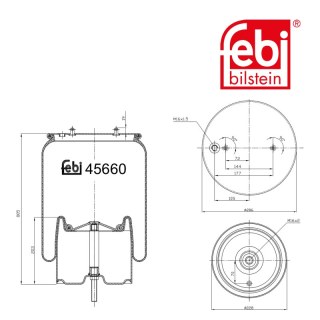 Air Spring with steel piston and piston rod