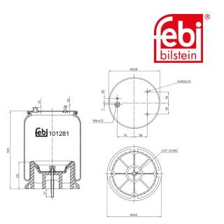 Air Spring with plastic piston and piston rod