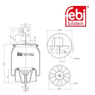 Air Spring with plastic piston and piston rod