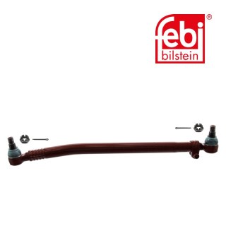 Drag Link with castle nuts and cotter pins, from steering gear to 1st idler arm