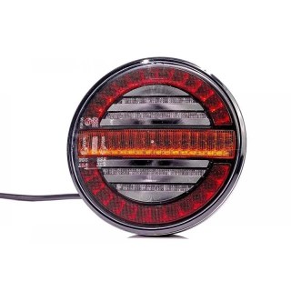 barre arrière LED, rond avec feu clignotant dynamique 12-24V 4m cable